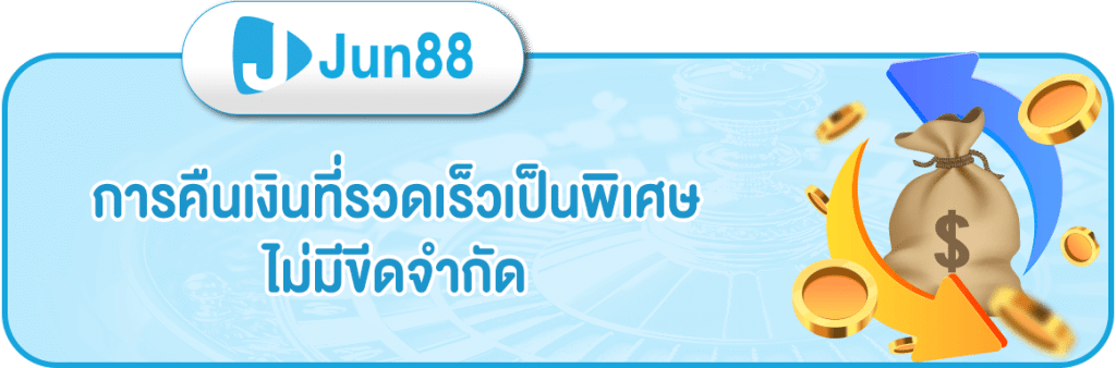 การคืนเงินที่รวดเร็ว ไม่มีขีดจำกัด